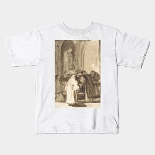 Figures inside a church by Francisco Goya Kids T-Shirt